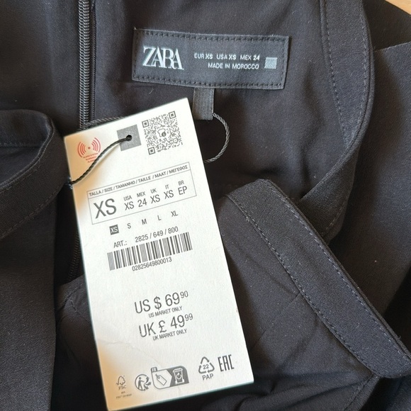Zara Black Cut Out Bubble Skirt Dress - Picture 7 of 7
